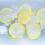 Lemons and ice cubes